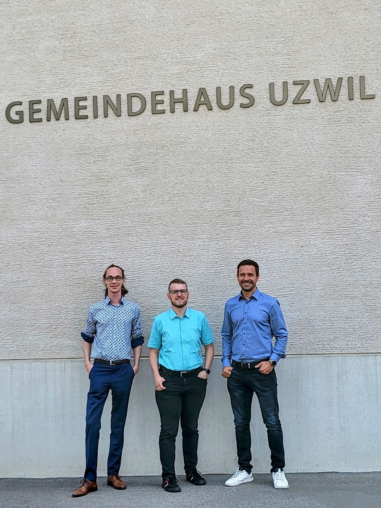 Cloudunify- und Uzwil-Team beim Vor-Ort-Termin in der Gemeinde Uzwil